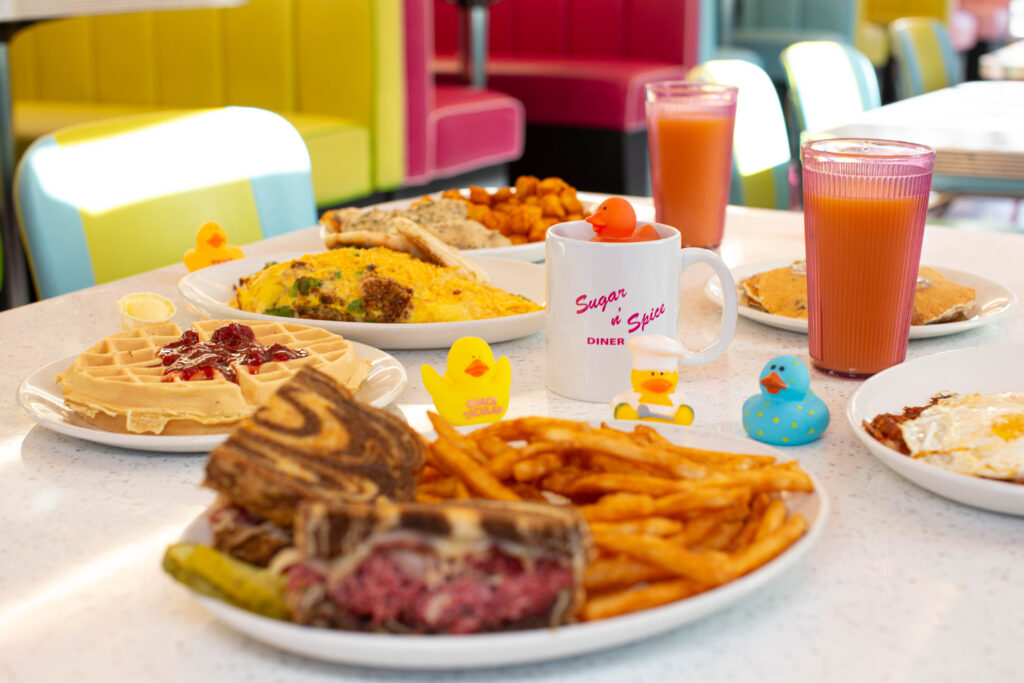 Rueben and waffles
